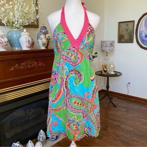 Lilly Pulitzer Dylan Halter Dress • Jewel of the Pool Print • Size 2